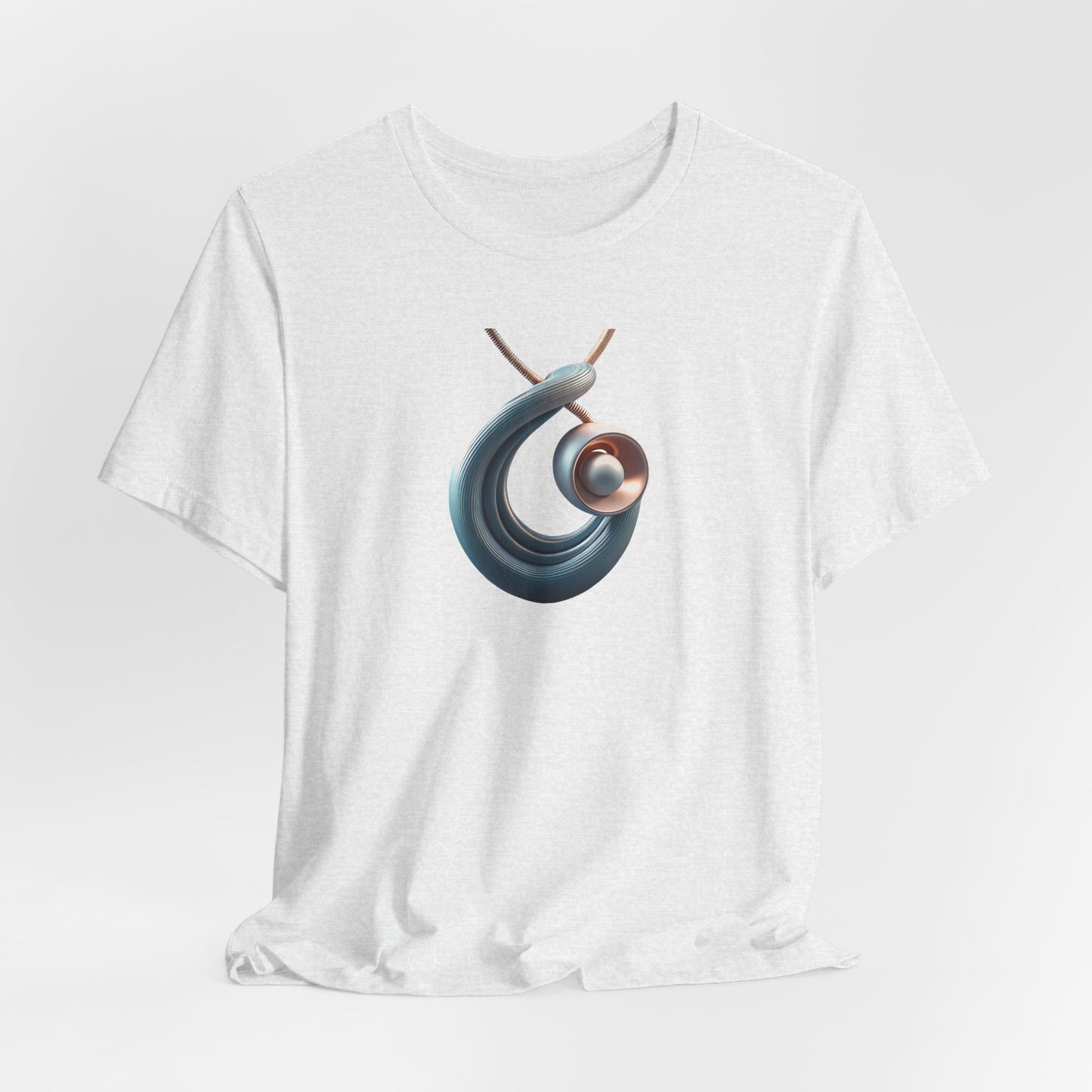 Abstract Nautical Wave Tee - Minimalist Anchor & Shell Graphic Becheretty - Perfect Gift for Art Lovers