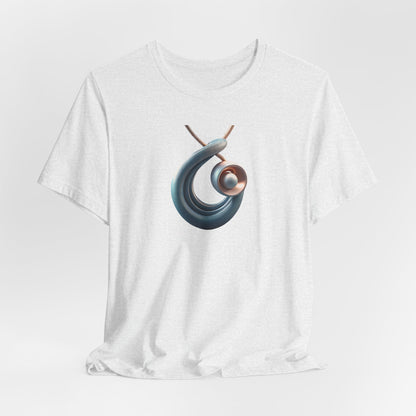 Abstract Nautical Wave Tee - Minimalist Anchor & Shell Graphic Becheretty - Perfect Gift for Art Lovers