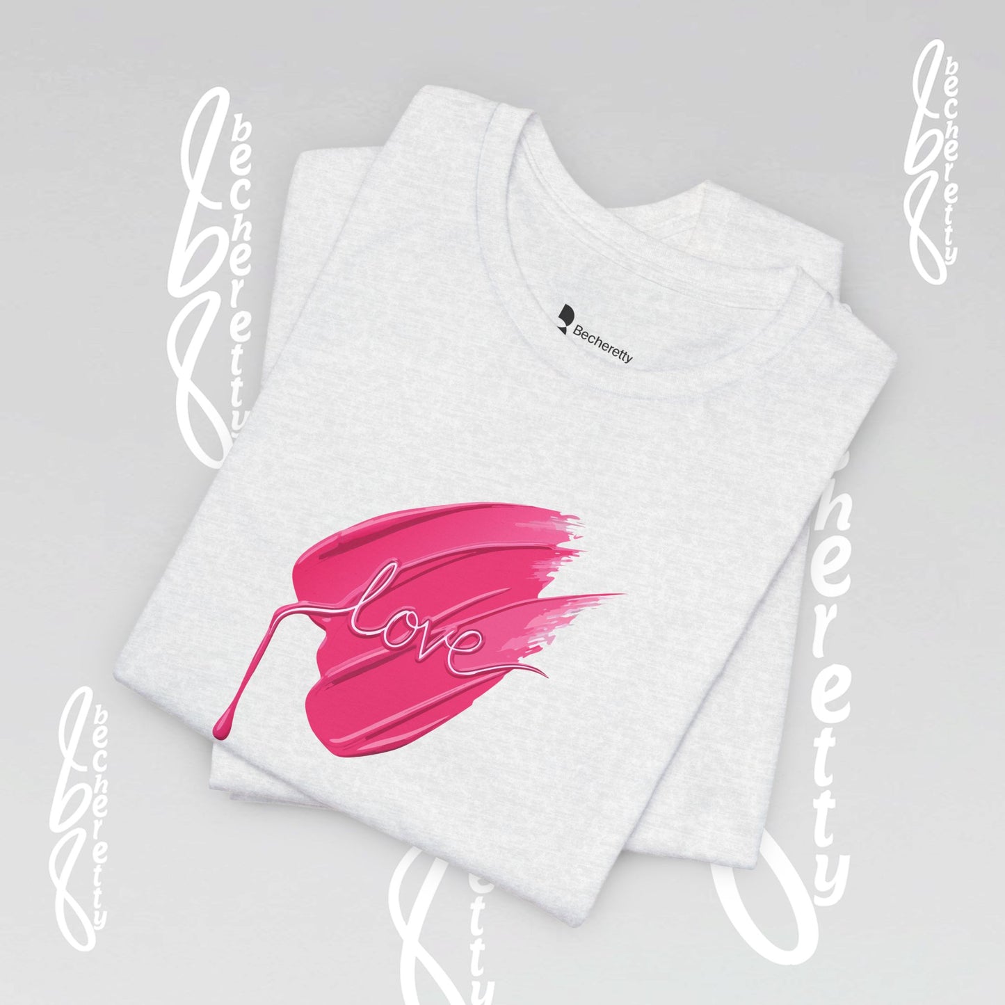 Love Brushstroke T-Shirt - Art Graphic Minimalist Becheretty - Special gift for your sweetheart