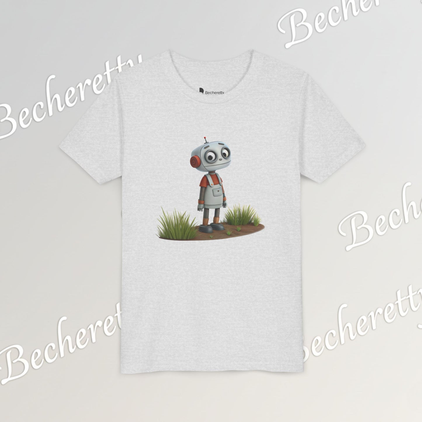 Youth T-Shirt short sleeve "Funny Robot Gaze" Graphic Becheretty - Casual Wear - Unique Kids Apparel