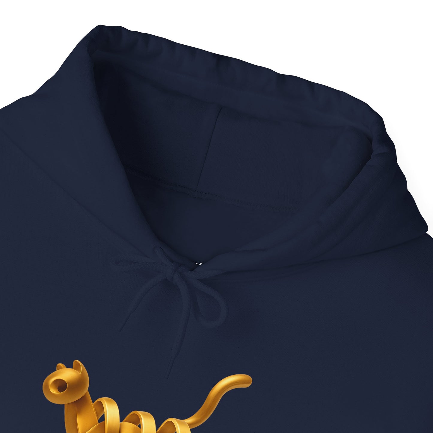Golden Cat. Minimalist Graphic Hoodie Becheretty - Modern, and Effortlessly Etylish - Perfect for everyday wear with an artistic edge.
