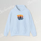 Graphic Hoodie - Smiling Sunset Brushstroke - Cute Happy Face- Art Minimalist Becheretty