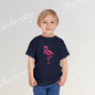 Toddler Flamingo Tee — Cute Pink Flamingo Short Sleeve T-Shirt for Kids - Art Graphic Becheretty