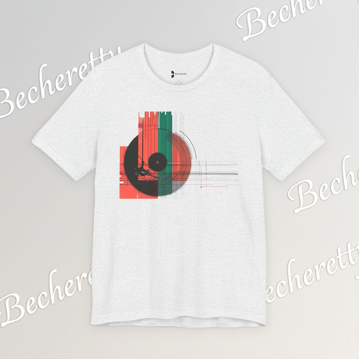 Minimalist Cubist Vinyl Tee - Art Graphic Becheretty - Spin your style in a new direction.