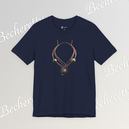 Art Graphic  Necklace "Mystic Orb" Minimalist Tee Becheretty - Wearable Art work - Unique design