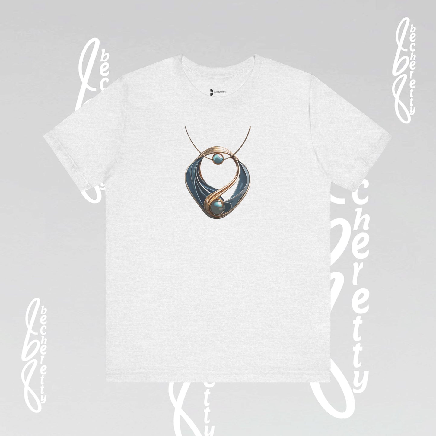 Necklace Artistic design - Statement T-Shirt Becheretty - Casual wear - Unique Graphic Top, Everyday Style