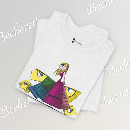 Becheretty "Avant-Garde Muse" Abstract Graphic Tee - Perfect for art lovers and trendsetters