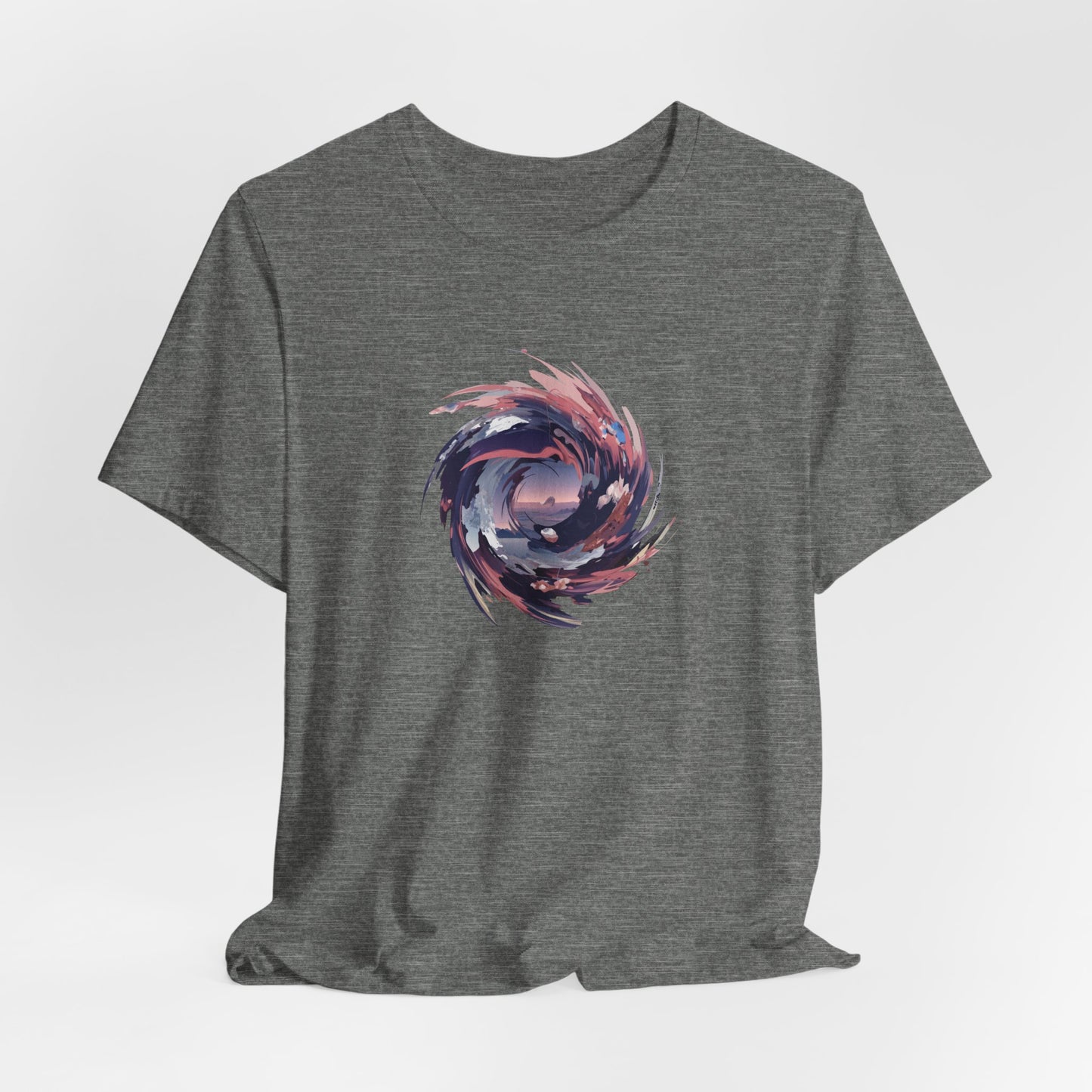 Graphic Art t-Shirt "Spiral Galaxy" - Abstract Cosmic Swirl Tee - Unique Design - Special Gift for Art Lovers
