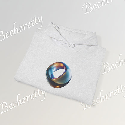 Futuristic Ring - Graphic Hoodie Becheretty - Minimal Artistic Jewel - Luminous Statement - Style is yours!