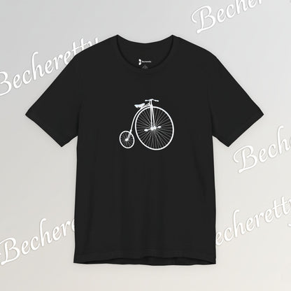 Penny-Farthing Vintage Bicycle Tee - Graphic Minimalist Tee Becheretty - Perfect T-Shirt for Cycling Enthusiasts, Casual wear