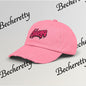 Dad Hat "Cubana" Art Graphic Becheretty — Pink Script Cap - An ideal and authentic gift for your friend