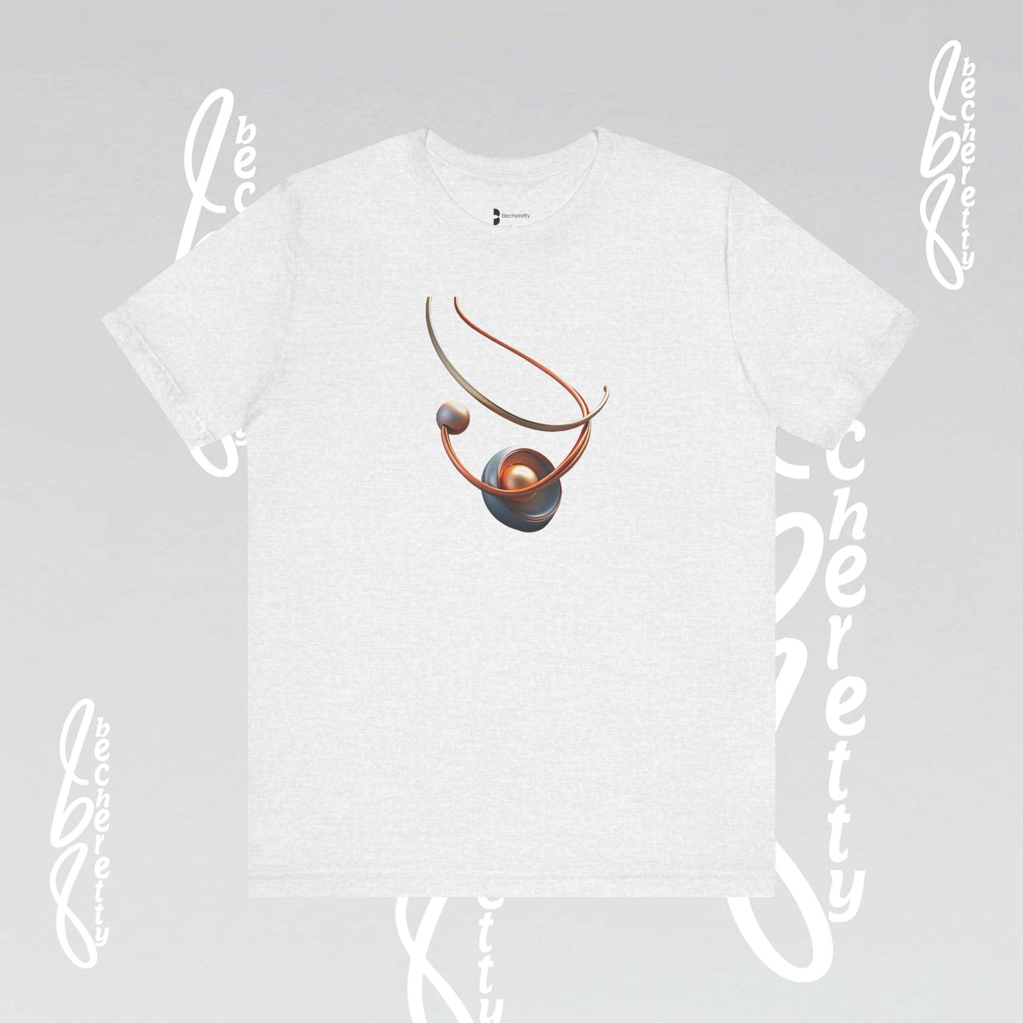 Artistic Graphic T-Shirt Becheretty - Stylish Necklace Design - Casual Wear, Gift for Art Lovers, Summer Fashion, Everyday Comfort