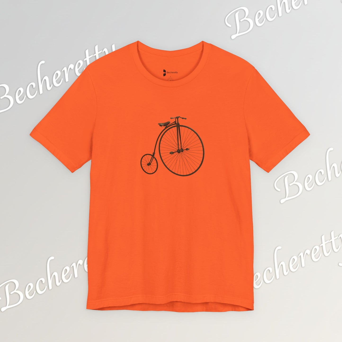 Penny-Farthing Vintage Bicycle Tee - Graphic Minimalist Tee Becheretty - Perfect T-Shirt for Cycling Enthusiasts, Casual wear