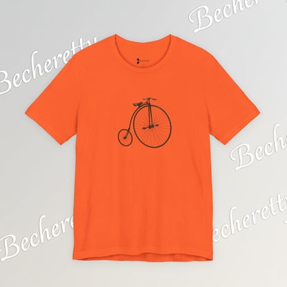 Penny-Farthing Vintage Bicycle Tee - Graphic Minimalist Tee Becheretty - Perfect T-Shirt for Cycling Enthusiasts, Casual wear