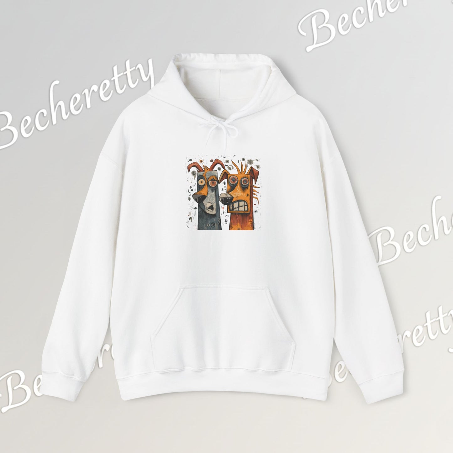 Twin Instincts Hoodie Becheretty - Perfect for art-driven fashion, and anyone who wears instinct as identity.