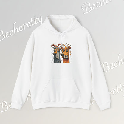 Twin Instincts Hoodie Becheretty - Perfect for art-driven fashion, and anyone who wears instinct as identity.