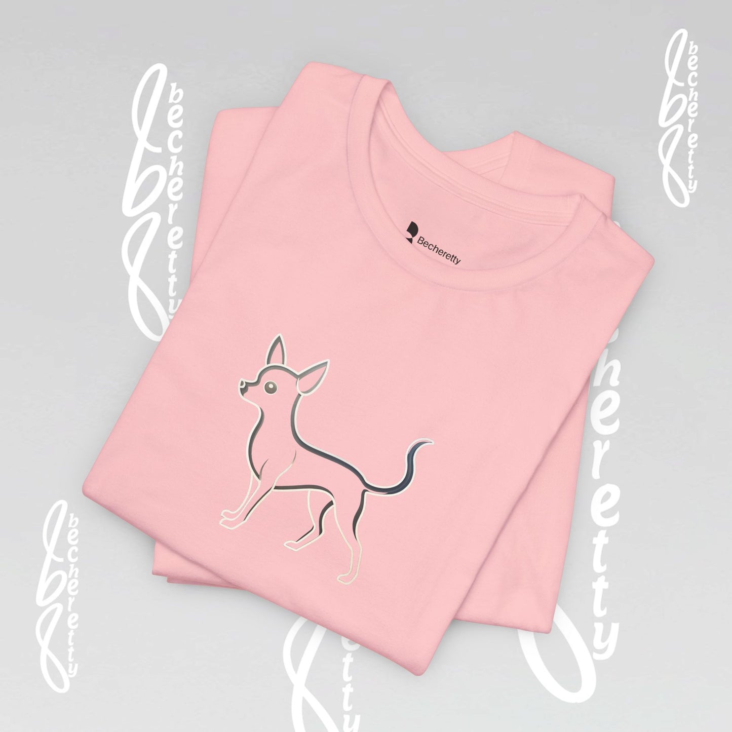 Chihuahua T-Shirt Unisex - Minimalist Art Graphic Becheretty - Trendy Tee - Casual Wear