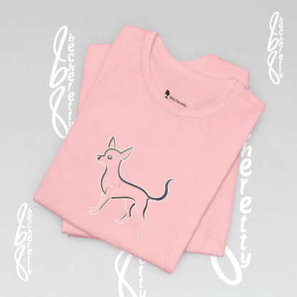Chihuahua T-Shirt Unisex - Minimalist Art Graphic Becheretty - Trendy Tee - Casual Wear
