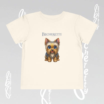 Toddler T-Shirt short sleeve - Cute Yorkie Graphic Becheretty - Perfect for Yorkie Lovers