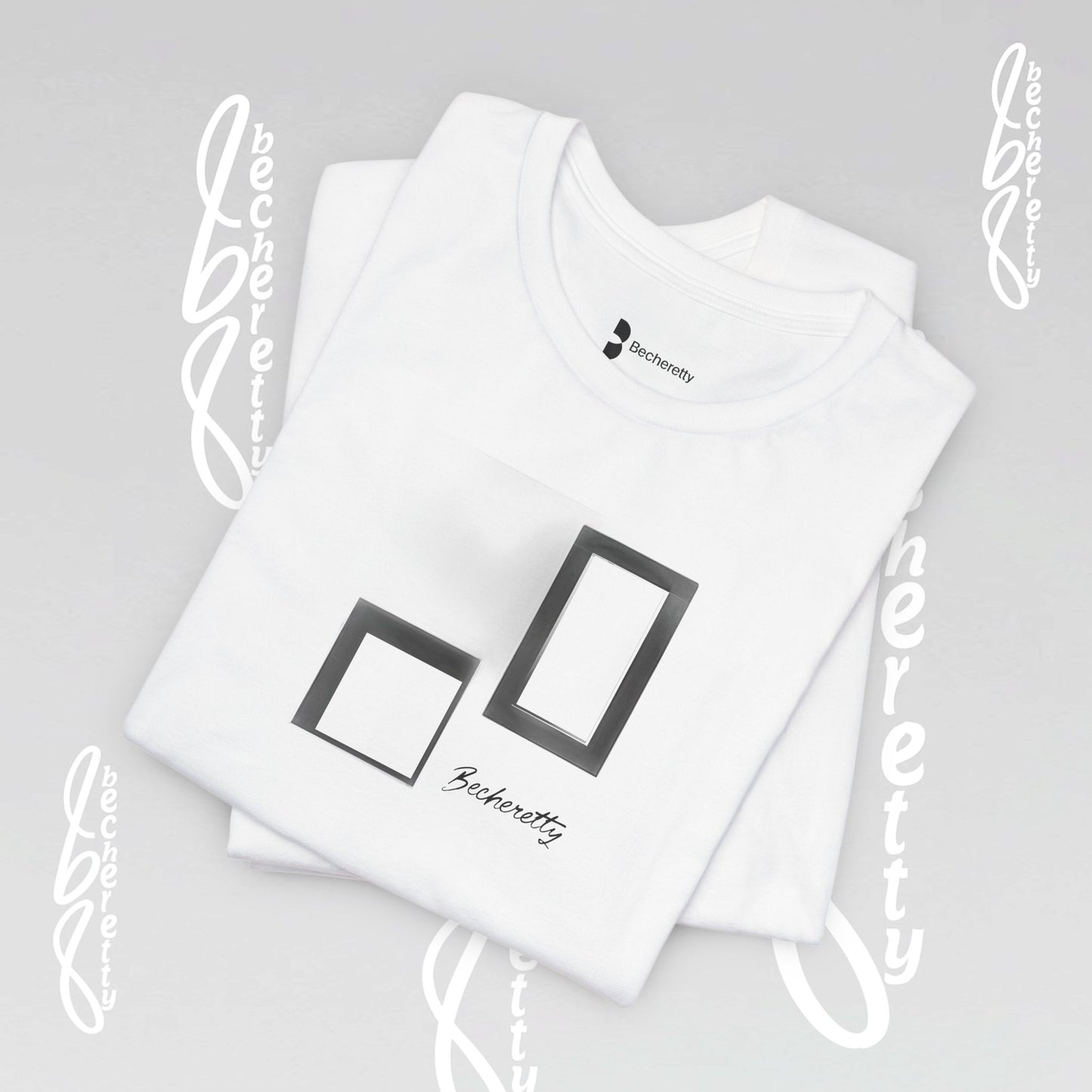 Minimalist Graphic Becheretty T-Shirt - Pixel Void Line - Modern Design for Art lovers - Casual Wear