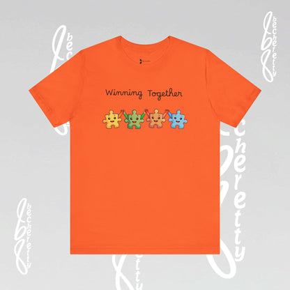 Graphic T-Shirt "Winning Together" Celebrating Neurodiversity & Autism Awareness - Becheretty Design