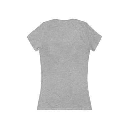 LOVE Deep V-Neck Tee — Styled as a plush, fur-covered object - Art Graphic Minimalist Becheretty