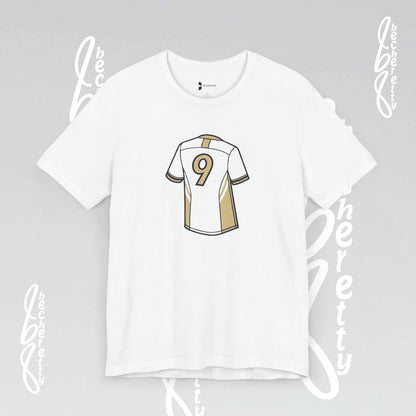 Soccer T-Shirt - Number 9 - Minimalist Graphic Becheretty - Athletic apparel - Everyday Fashion