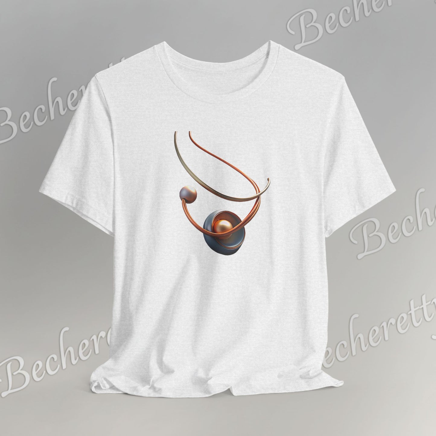 Artistic Graphic T-Shirt Becheretty - Stylish Necklace Design - Casual Wear, Gift for Art Lovers, Summer Fashion, Everyday Comfort