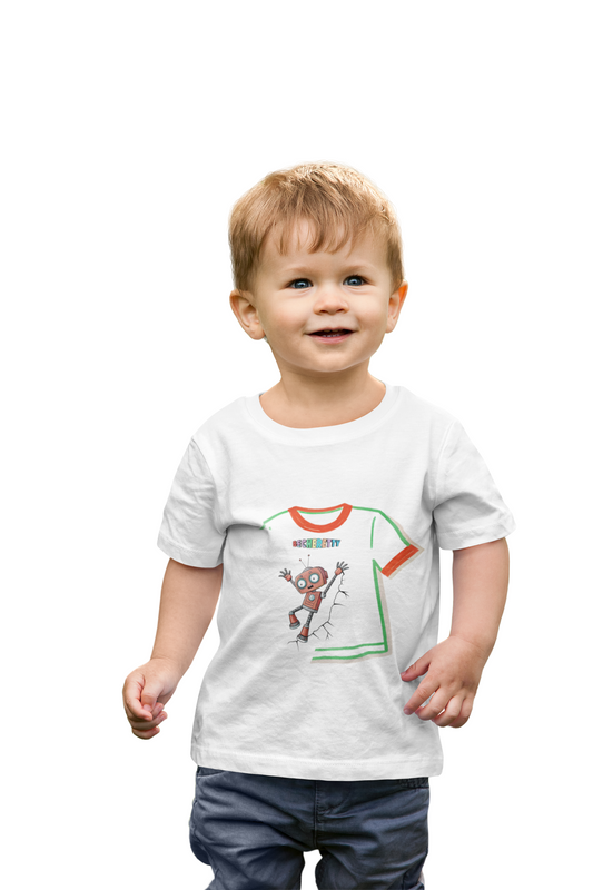 Toddler T-Shirt - Funny Robot Character Becheretty - Casual Kids outfit