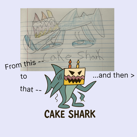 Cake Shark Tee - Designed by a 10-Year-Old - Celebrate Neurodiversity - Casual Wear