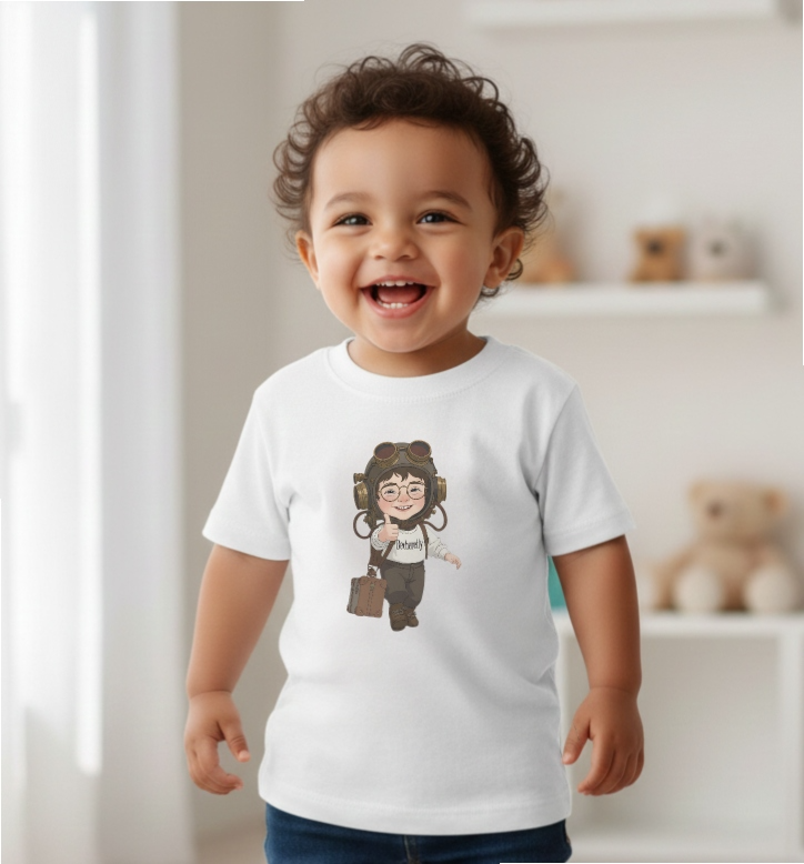 Toddler Tee  "Aviation Pilot" — Cute Little Aviator Graphic Art Becheretty