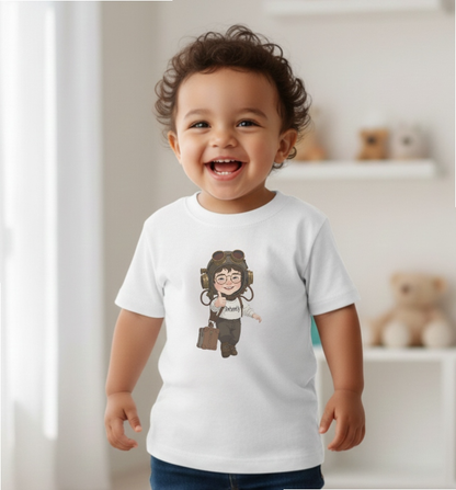 Toddler Tee  "Aviation Pilot" — Cute Little Aviator Graphic Art Becheretty