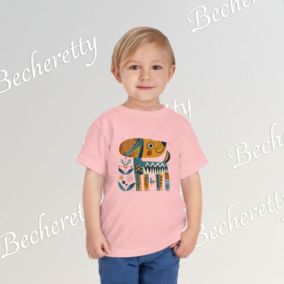 Artistic Doggie - Graphic Tee "Becheretty" for Toddlers -  Perfect gift for the little ones