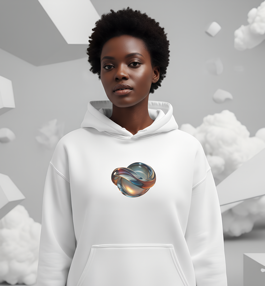 Futuristic, minimalist, and artistic vibe - Graphic Hoodie Becheretty | Surrealist Liquid Graphic