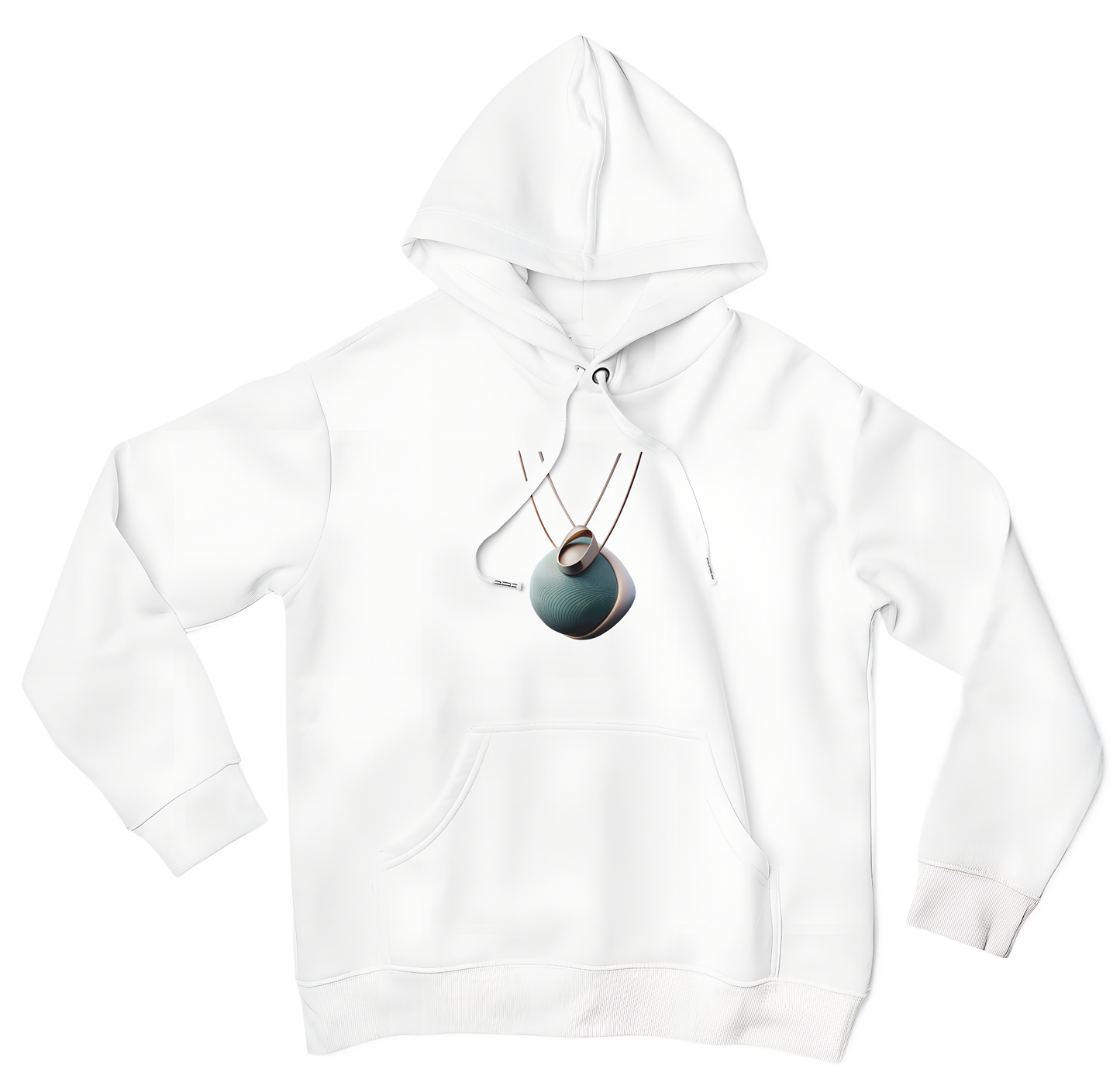 Abstract 3D Geometric Necklace Hoodie - Art Graphic Becheretty - Unisex, Original Gift for Friends