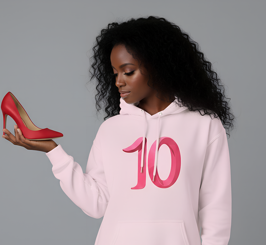 The "Perfect 10" Signature Hoodie - Art Minimalist Becheretty - Perfect balance between soft aesthetics and high-impact style.