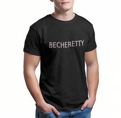 Minimalist Logo Tee Becheretty - Short Sleeve- Casual Style, Unisex - Relaxed Fit Top - Everyday wear