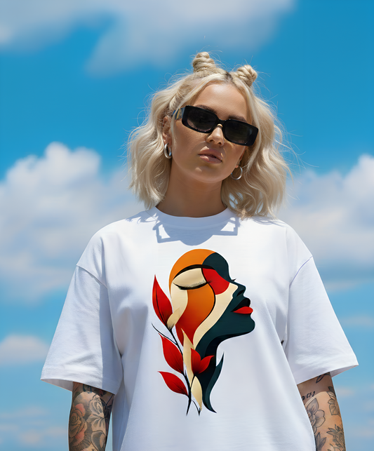 The "Abstract Muse" Graphic Tee Becheretty - Elevate your everyday rotation with a wearable work of art.