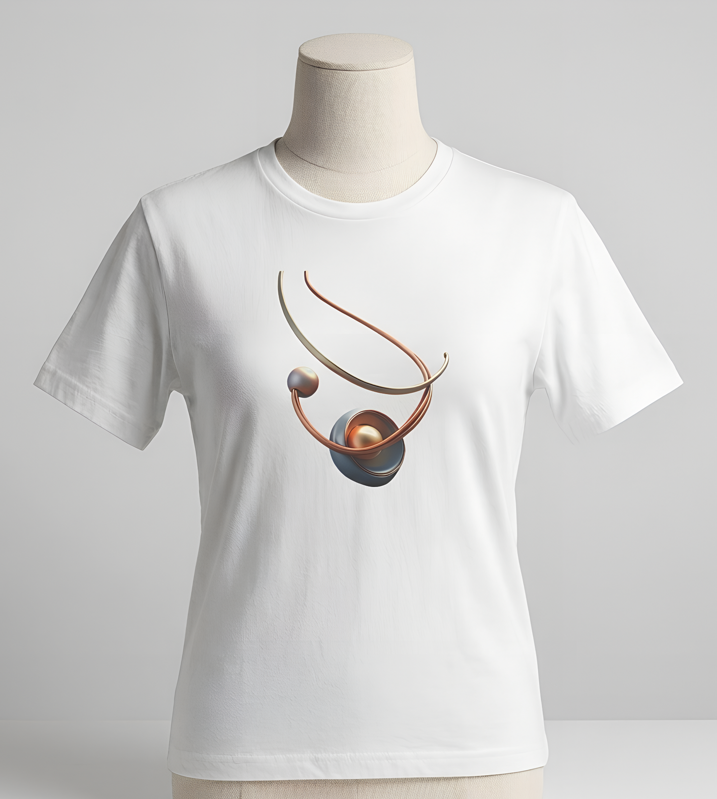 Artistic Graphic T-Shirt Becheretty - Stylish Necklace Design - Casual Wear, Gift for Art Lovers, Summer Fashion, Everyday Comfort
