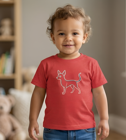 Adorable Chihuahua Toddler Tee - Graphic Minimalist Becheretty - Dog Lover Gift, Cozy Summer Apparel, Fun Birthday Outfit