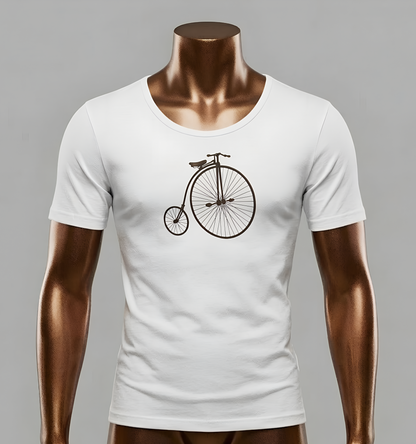 Penny-Farthing Vintage Bicycle Tee - Graphic Minimalist Tee Becheretty - Perfect T-Shirt for Cycling Enthusiasts, Casual wear