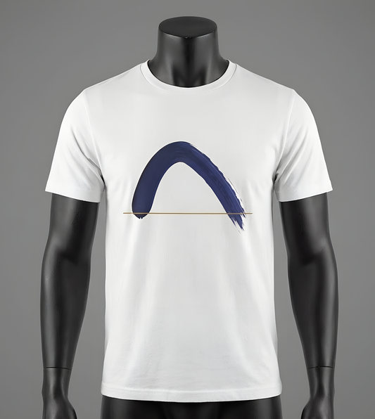 The Horizon Arc | Minimalist Brushstroke Tee - Art Graphic Becheretty - Exclusive series focused on clean, intentional art.