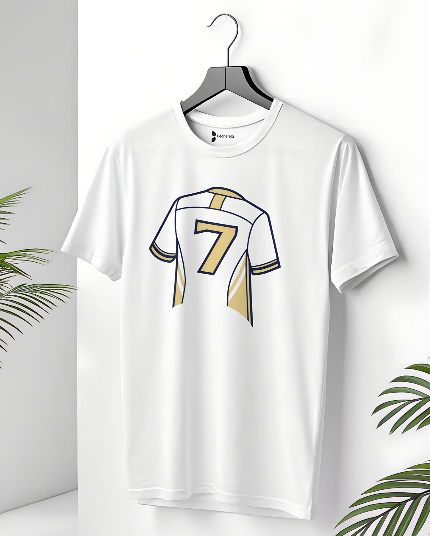 T-shirt - Number 7 GOAL - Art Graphic Minimalist Becheretty - Casual Wear - Team Spirit