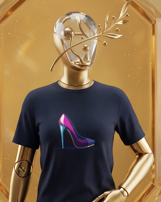 Colorful futuristic Stiletto T‑Shirt - Art Graphic Becheretty - A nod to your unique fashion style