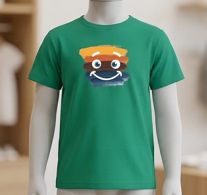 Toddler Tee Smiley Watercolor Art Graphic Minimalist Becheretty - Happy Face Kids T-Shirt