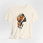 "Golden Profile" Abstract Graphic T‑Shirt – Art Minimalist Becheretty - Botanical inspiration