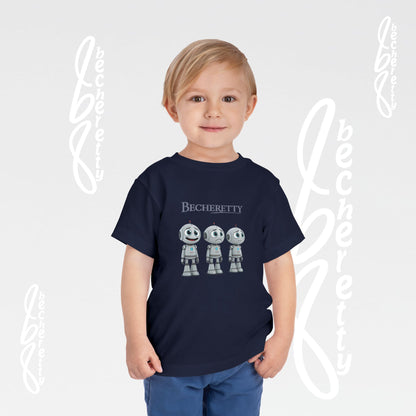 Graphic Toddler Short Sleeve T-Shirt - Funny Robots - Becheretty