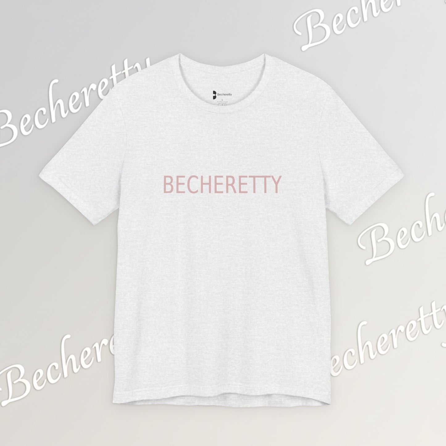 Minimalist Logo Tee Becheretty - Short Sleeve- Casual Style, Unisex - Relaxed Fit Top - Everyday wear