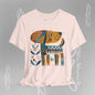 Abstract Guardian Folk Art Dog T-Shirt — Modern Canine Lover Gift