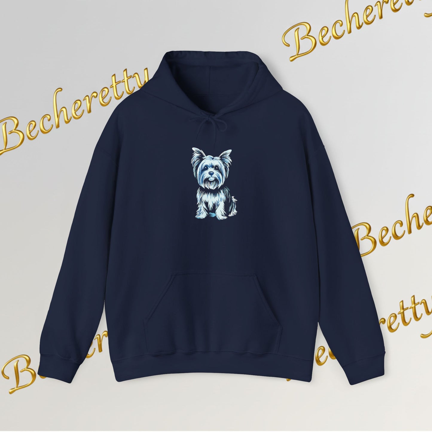 Yorkshire Hoodie- Art Graphic  Becheretty - A great gift idea for Yorkie lovers & friends.